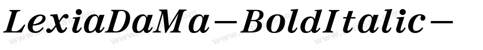 LexiaDaMa-BoldItalic字体转换