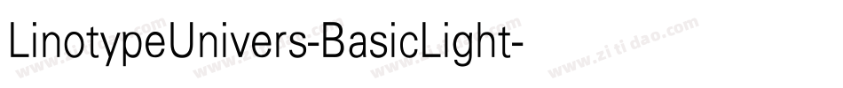 LinotypeUnivers-BasicLight字体转换