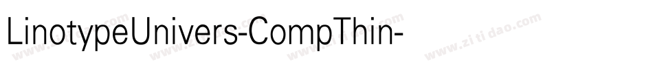 LinotypeUnivers-CompThin字体转换