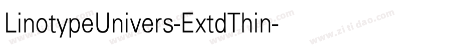 LinotypeUnivers-ExtdThin字体转换