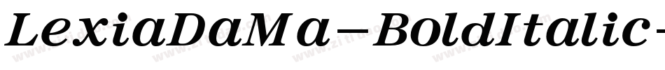 LexiaDaMa-BoldItalic字体转换