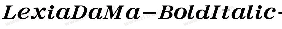 LexiaDaMa-BoldItalic字体转换