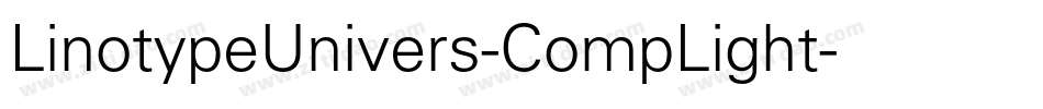 LinotypeUnivers-CompLight字体转换