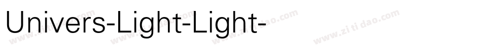 Univers-Light-Light字体转换