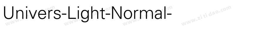 Univers-Light-Normal字体转换