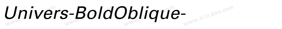 Univers-BoldOblique字体转换