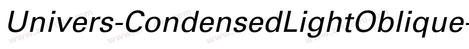 Univers-CondensedLightOblique字体转换