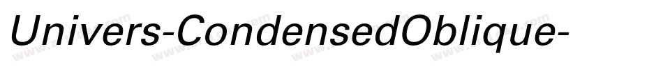 Univers-CondensedOblique字体转换