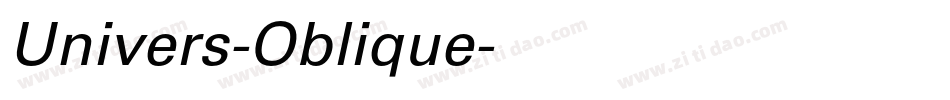 Univers-Oblique字体转换