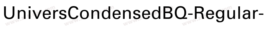 UniversCondensedBQ-Regular字体转换