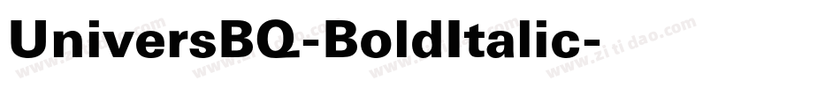 UniversBQ-BoldItalic字体转换