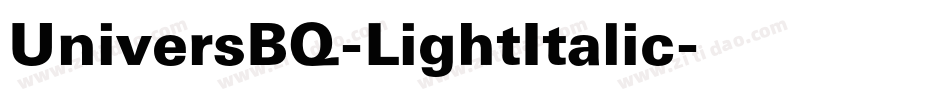 UniversBQ-LightItalic字体转换