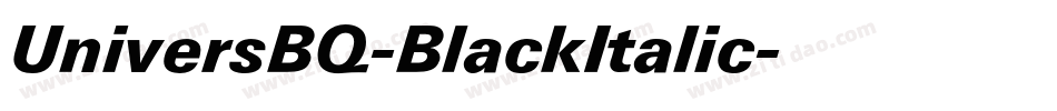 UniversBQ-BlackItalic字体转换