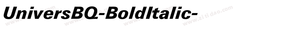 UniversBQ-BoldItalic字体转换