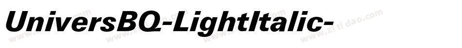 UniversBQ-LightItalic字体转换