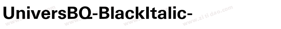 UniversBQ-BlackItalic字体转换
