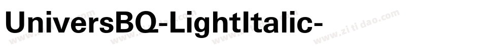 UniversBQ-LightItalic字体转换