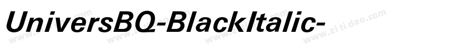 UniversBQ-BlackItalic字体转换