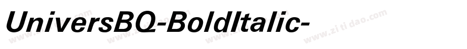 UniversBQ-BoldItalic字体转换