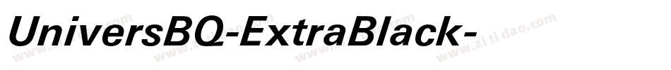 UniversBQ-ExtraBlack字体转换