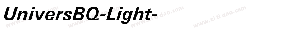 UniversBQ-Light字体转换