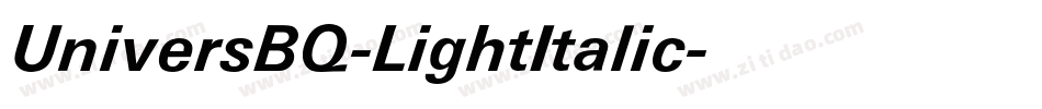 UniversBQ-LightItalic字体转换