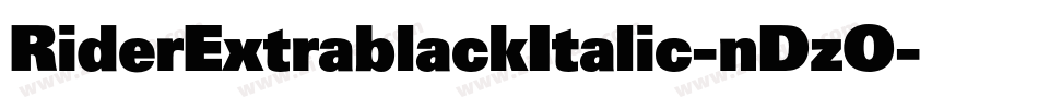 RiderExtrablackItalic-nDzO字体转换