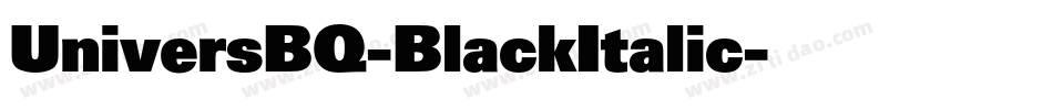UniversBQ-BlackItalic字体转换