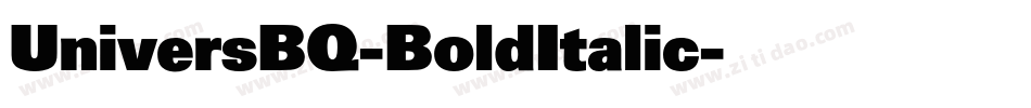 UniversBQ-BoldItalic字体转换