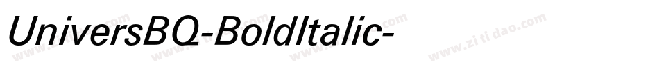 UniversBQ-BoldItalic字体转换