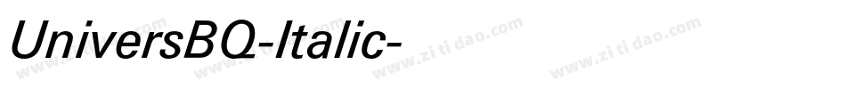 UniversBQ-Italic字体转换