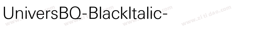 UniversBQ-BlackItalic字体转换