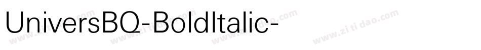 UniversBQ-BoldItalic字体转换