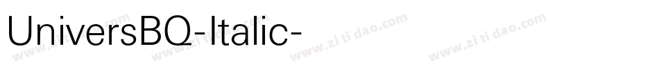 UniversBQ-Italic字体转换