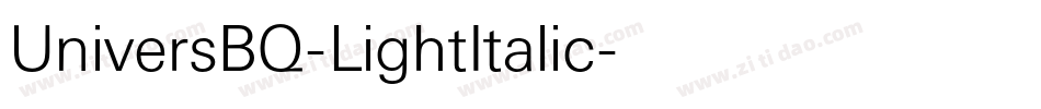 UniversBQ-LightItalic字体转换