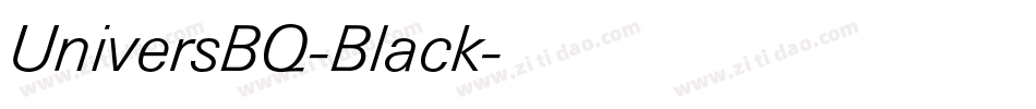 UniversBQ-Black字体转换