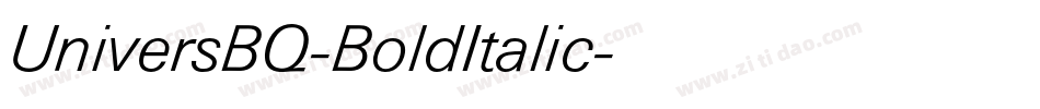 UniversBQ-BoldItalic字体转换