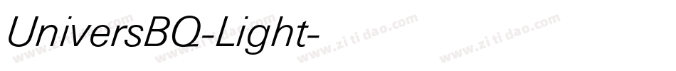 UniversBQ-Light字体转换