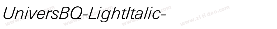 UniversBQ-LightItalic字体转换