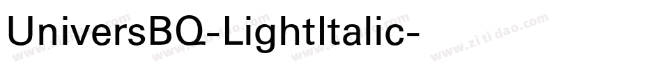 UniversBQ-LightItalic字体转换