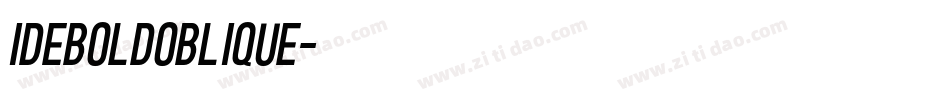 IDEBoldOblique字体转换