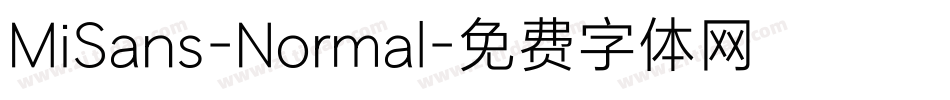 MiSans-Normal字体转换