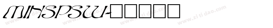 MINSPSW字体转换
