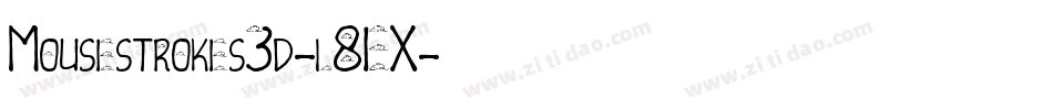Mousestrokes3d-l8EX字体转换