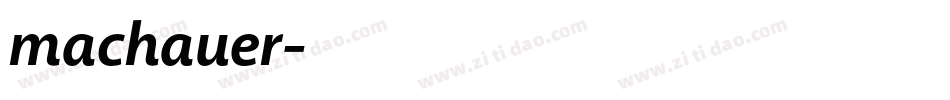 machauer字体转换