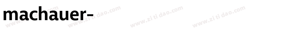 machauer字体转换