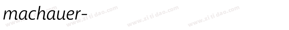 machauer字体转换