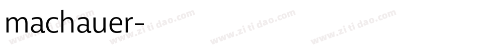 machauer字体转换