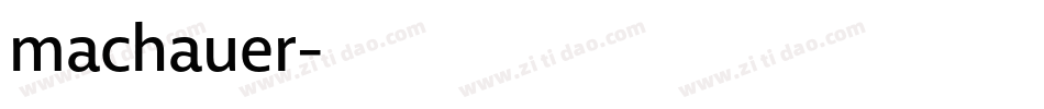 machauer字体转换