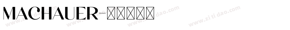 machauer字体转换